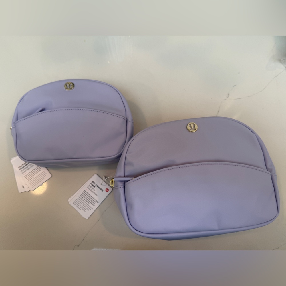 NWT Lululemon City Essential Pouch Duo in Lavender Frost with Gold Hardware - Picture 2 of 11